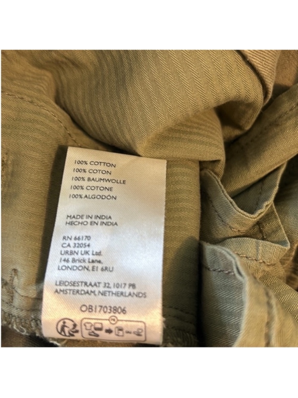 Free People 2 Pants Needed Breaking Trousers pockets 100% cotton in Willow NWT - Picture 11 of 13